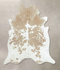 Beige and White XX-Large Brazilian Cowhide Rug 7'8