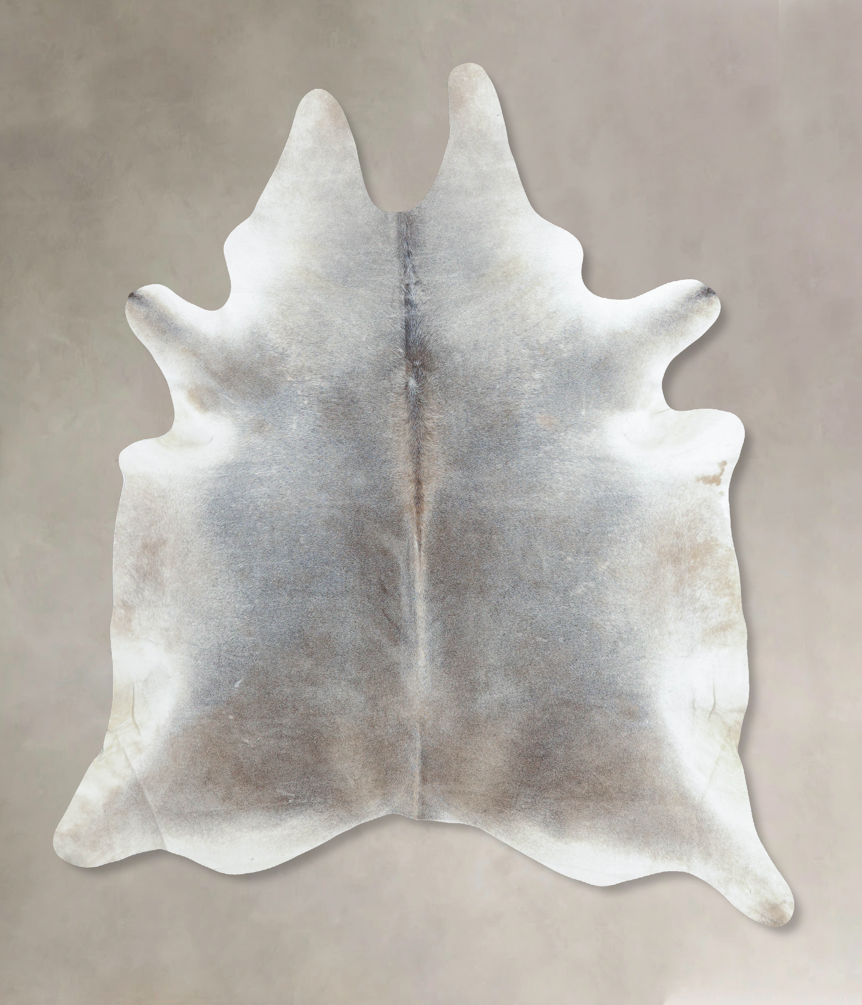 Grey with Beige Cowhide Rug #B8942