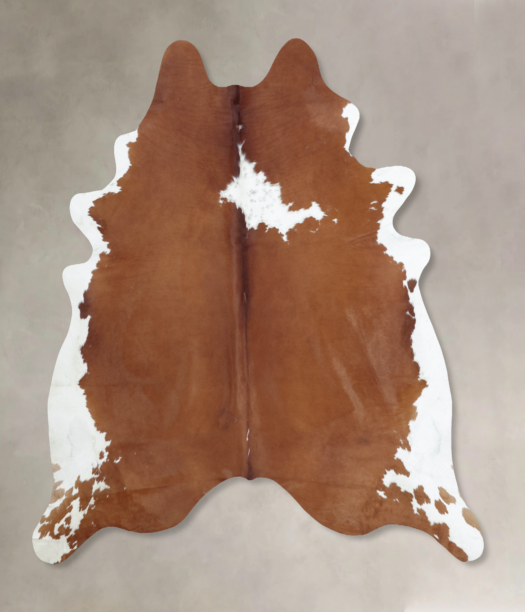 Brown and White Regular Cowhide Rug #B8964