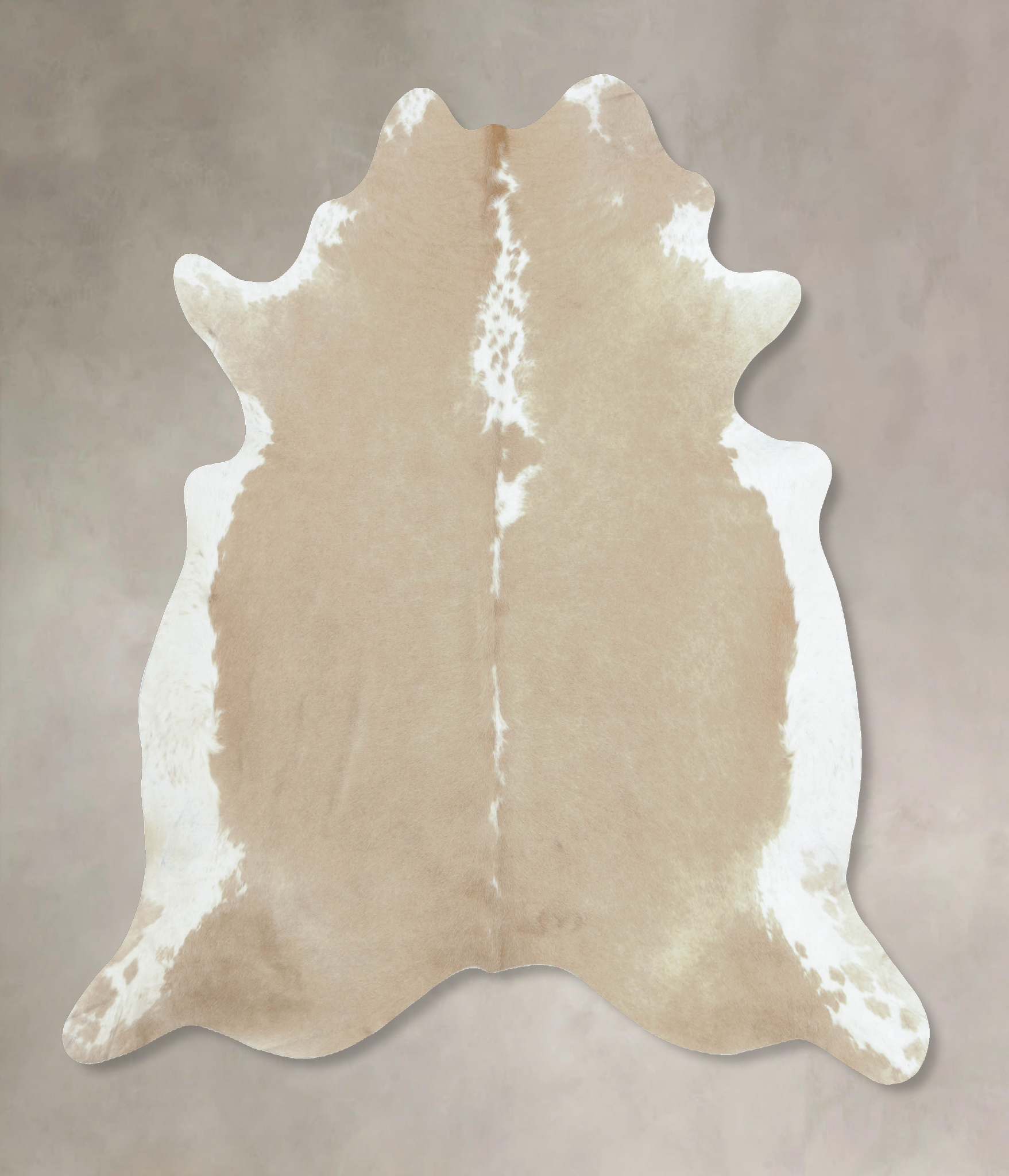 Beige and White Cowhide Rug #B9028