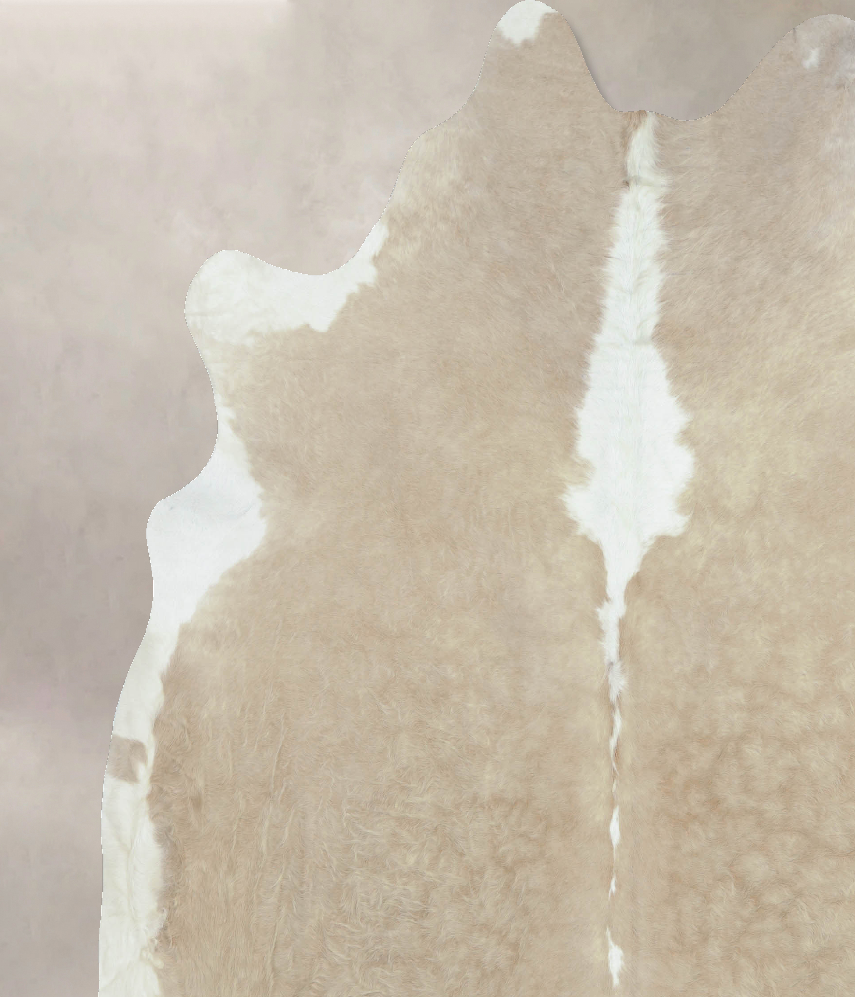 Beige and White Cowhide Rug #B9029