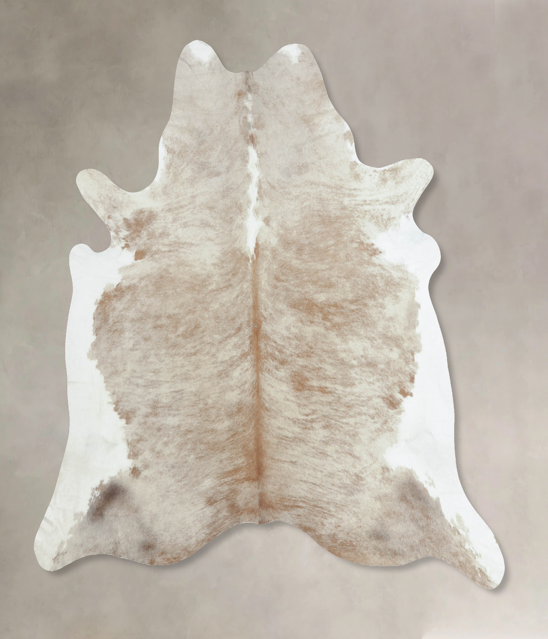 Beige and White Cowhide Rug #B9065