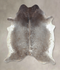 Grey with White XX-Large Brazilian Cowhide Rug 8'3