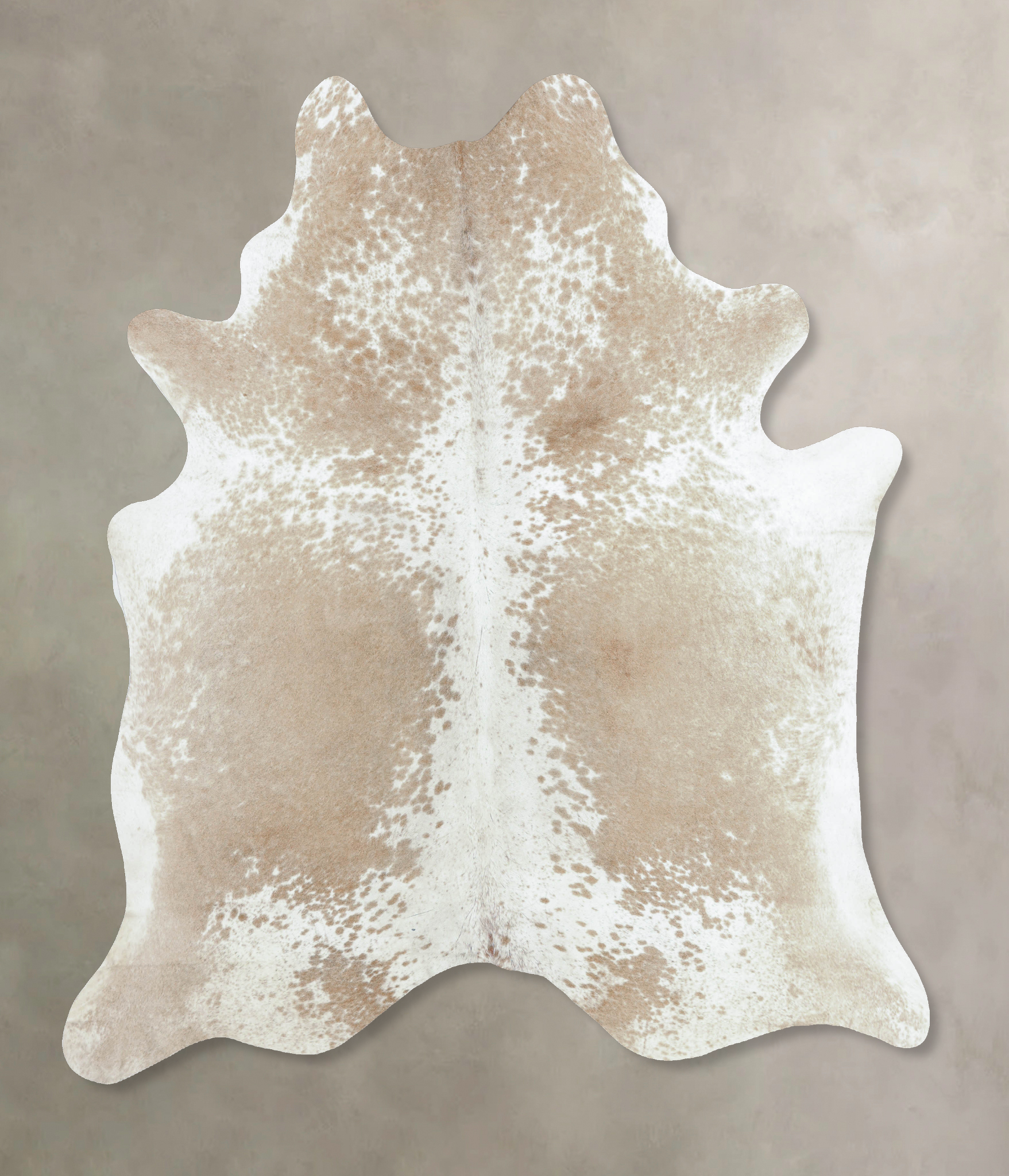 Beige and White Cowhide Rug #B9138