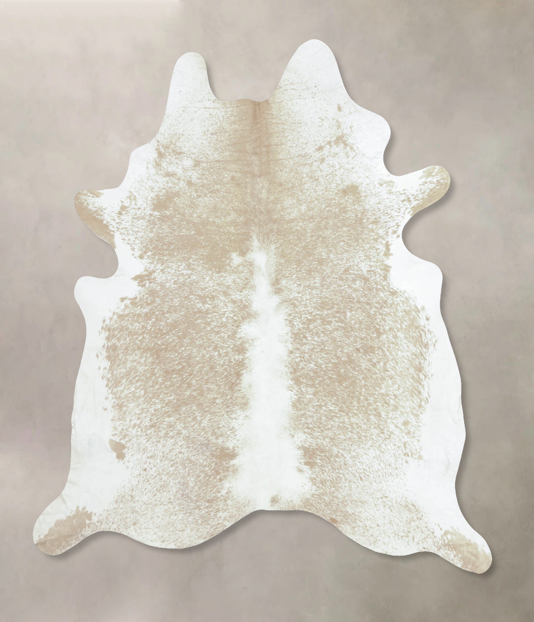 Beige and White Cowhide Rug #B9140