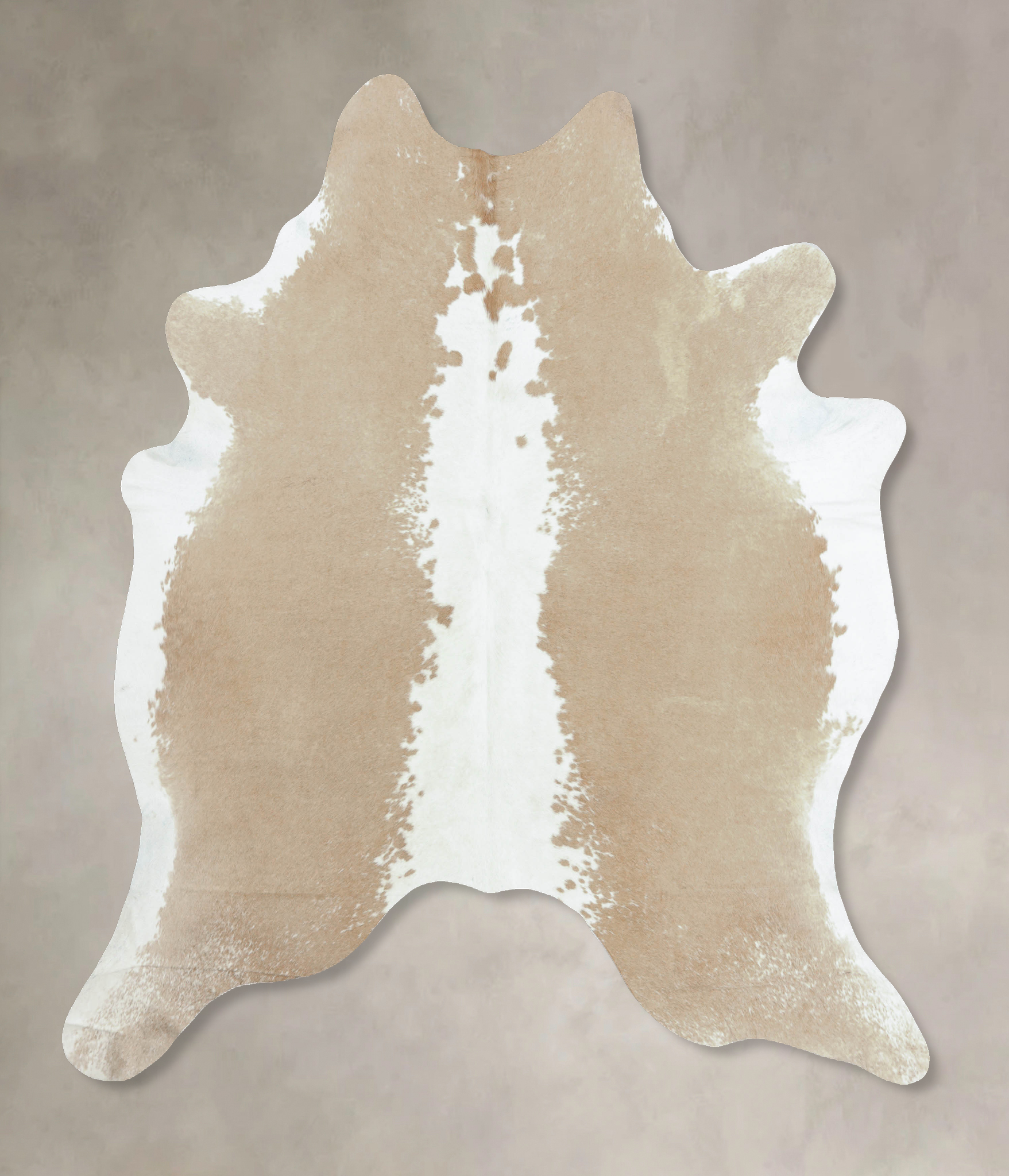 Beige and White Cowhide Rug #B9168