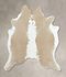 Beige and White XX-Large Brazilian Cowhide Rug 7'10