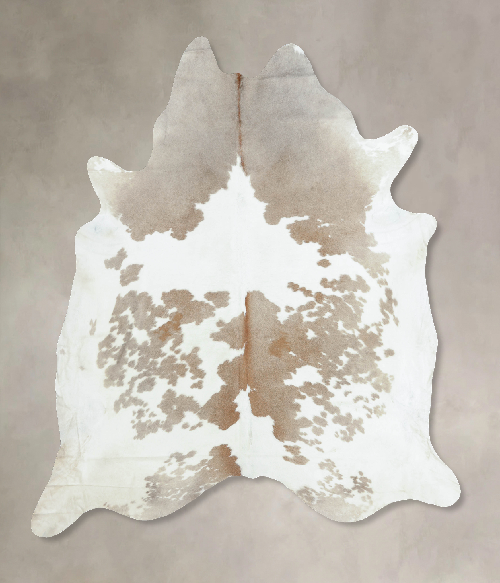 Beige and White Cowhide Rug #B9170