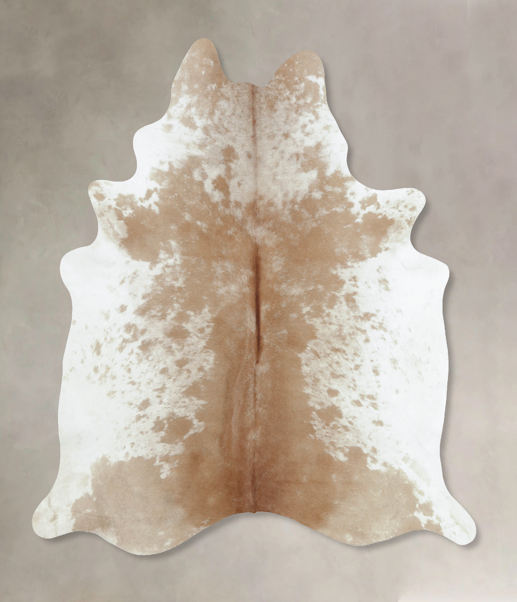 Beige and White Cowhide Rug #B9171