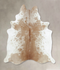 Beige and White XX-Large Brazilian Cowhide Rug 7'8