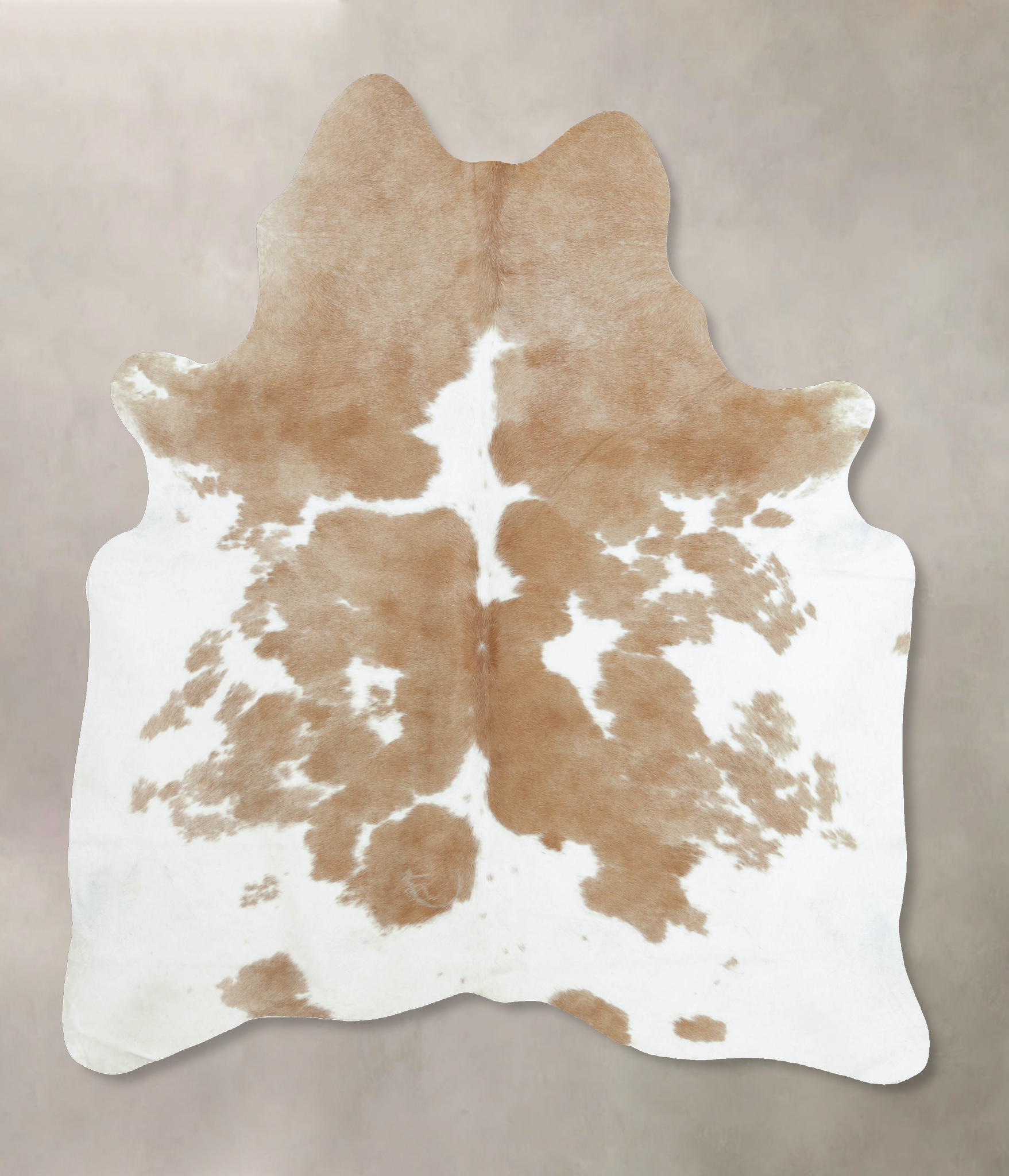 Beige and White Cowhide Rug #B9172