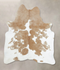 Beige and White X-Large Brazilian Cowhide Rug 7'7