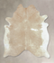 Beige and White XX-Large Brazilian Cowhide Rug 8'8