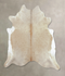 Beige XX-Large Brazilian Cowhide Rug 7'5