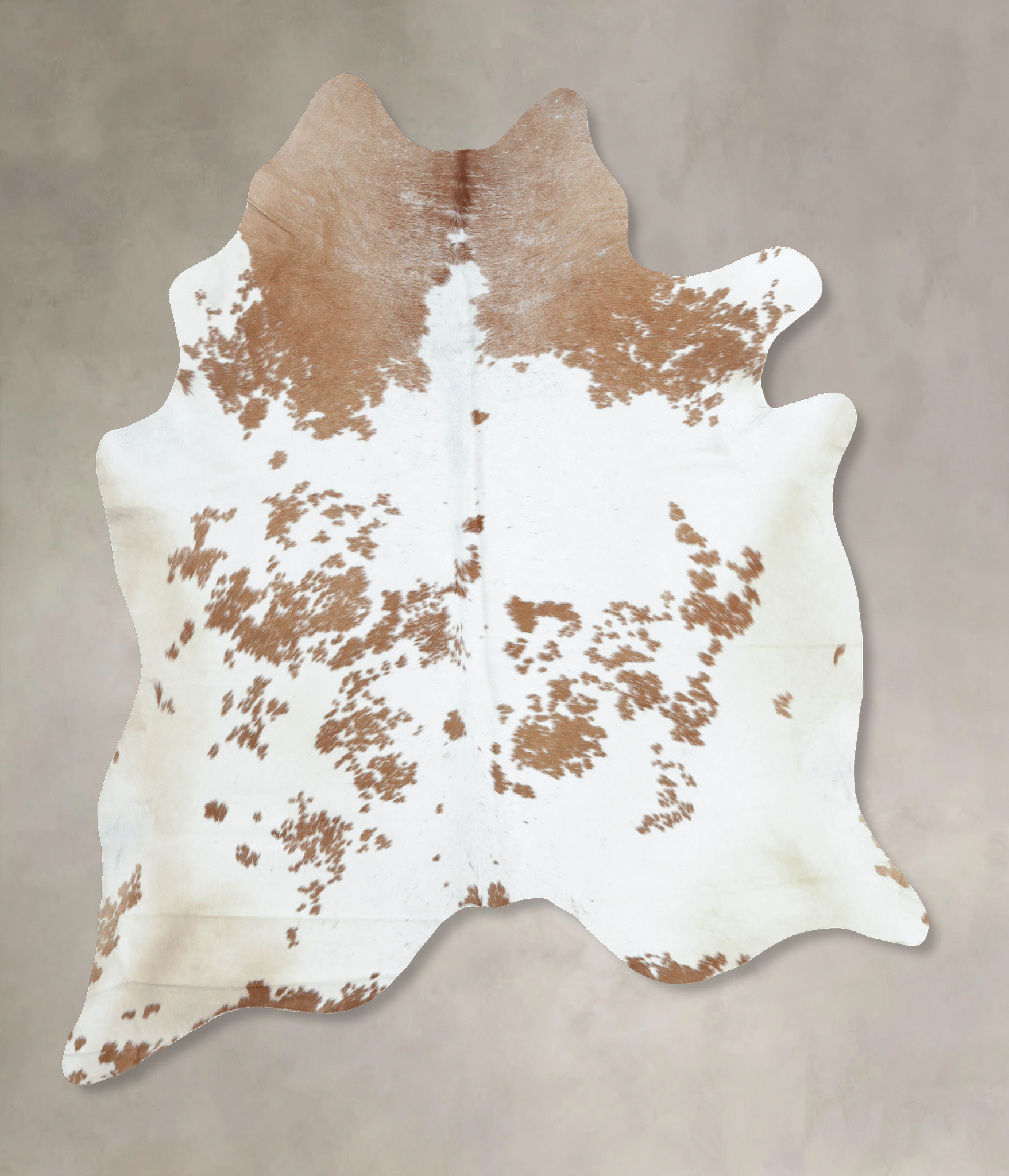 Brown and White Cowhide Rug #B9208