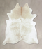 Beige and White XX-Large Brazilian Cowhide Rug 8'0