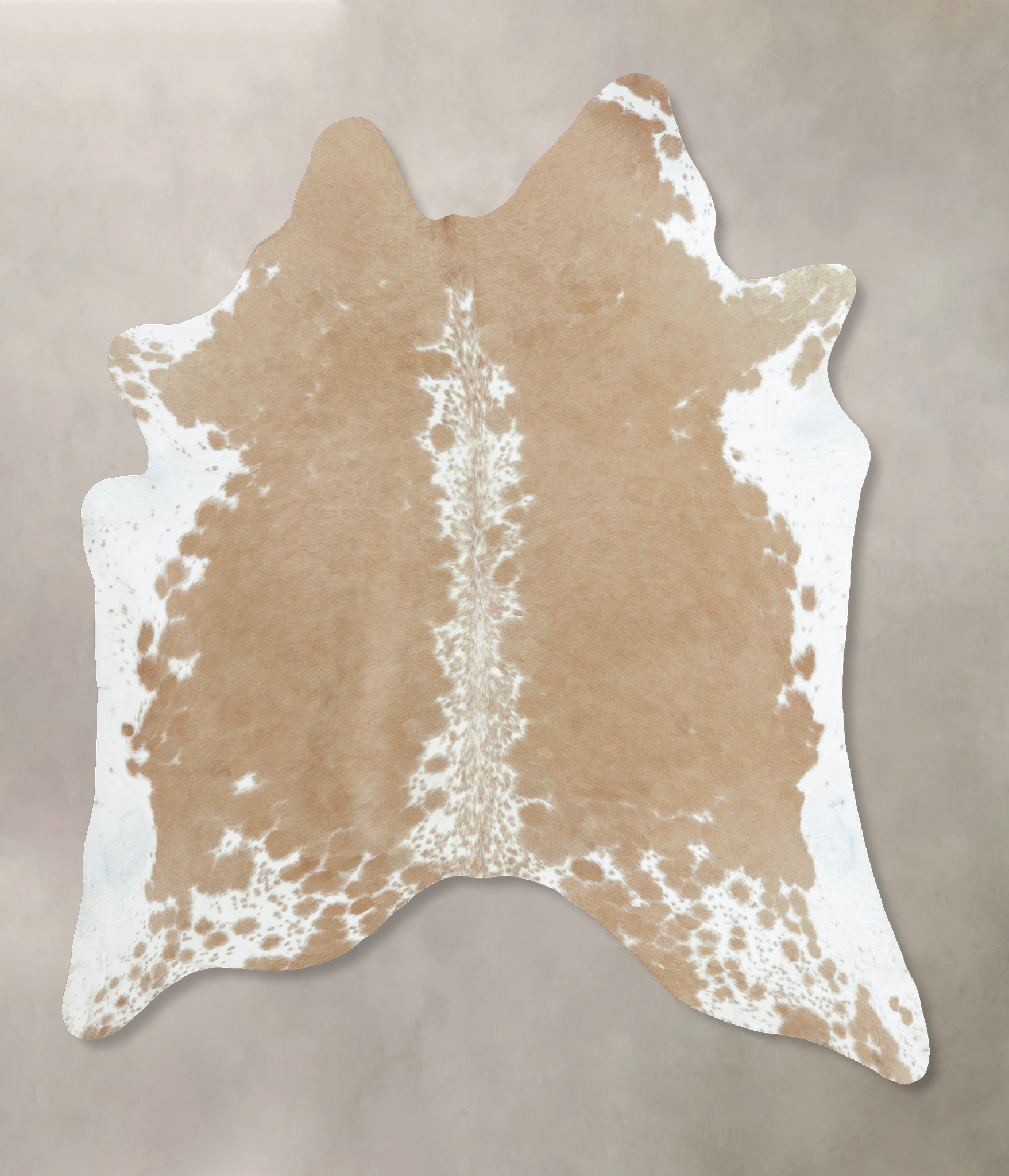 Beige and White Cowhide Rug #B9212