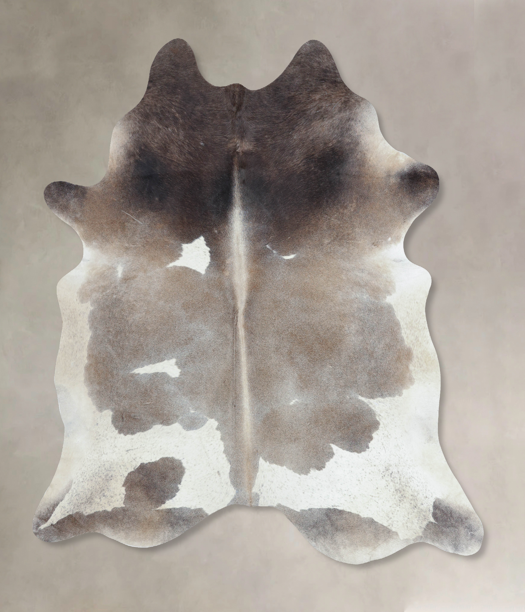 Grey With White Cowhide Rug #B9221