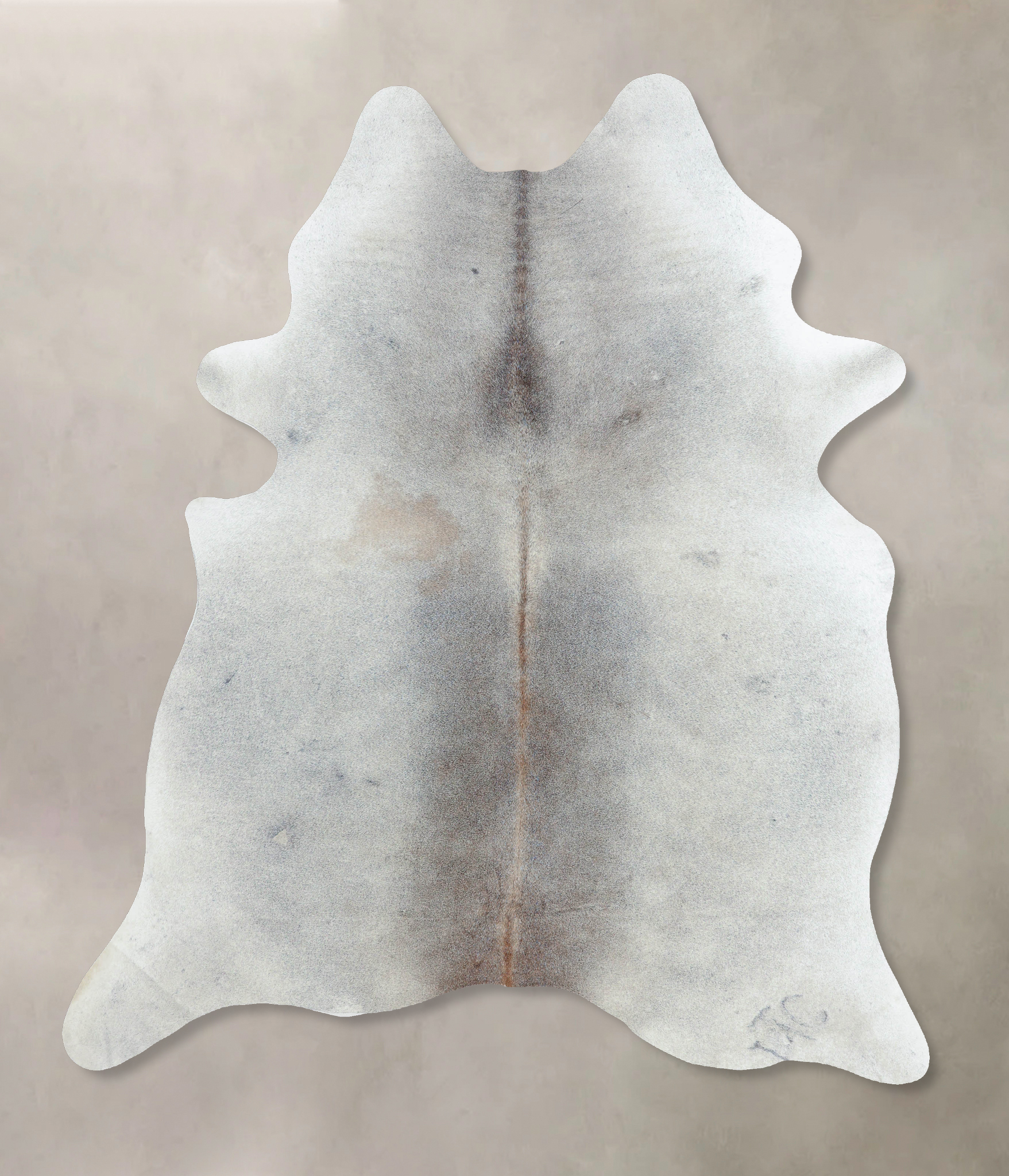 Grey with Beige Cowhide Rug #B9223