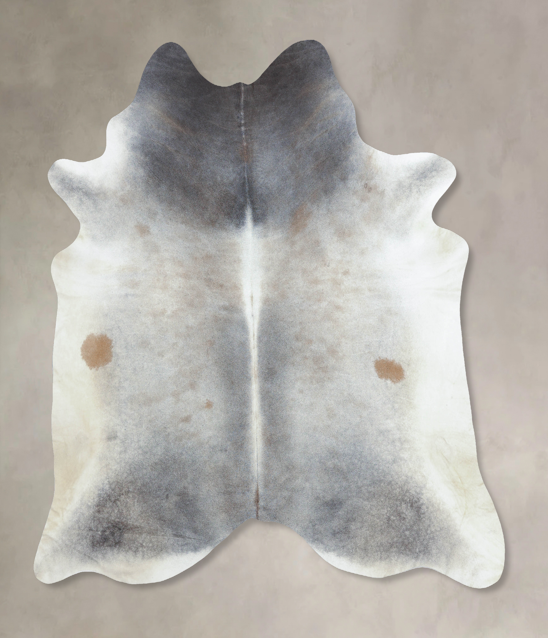 Grey with Beige Cowhide Rug #B9224