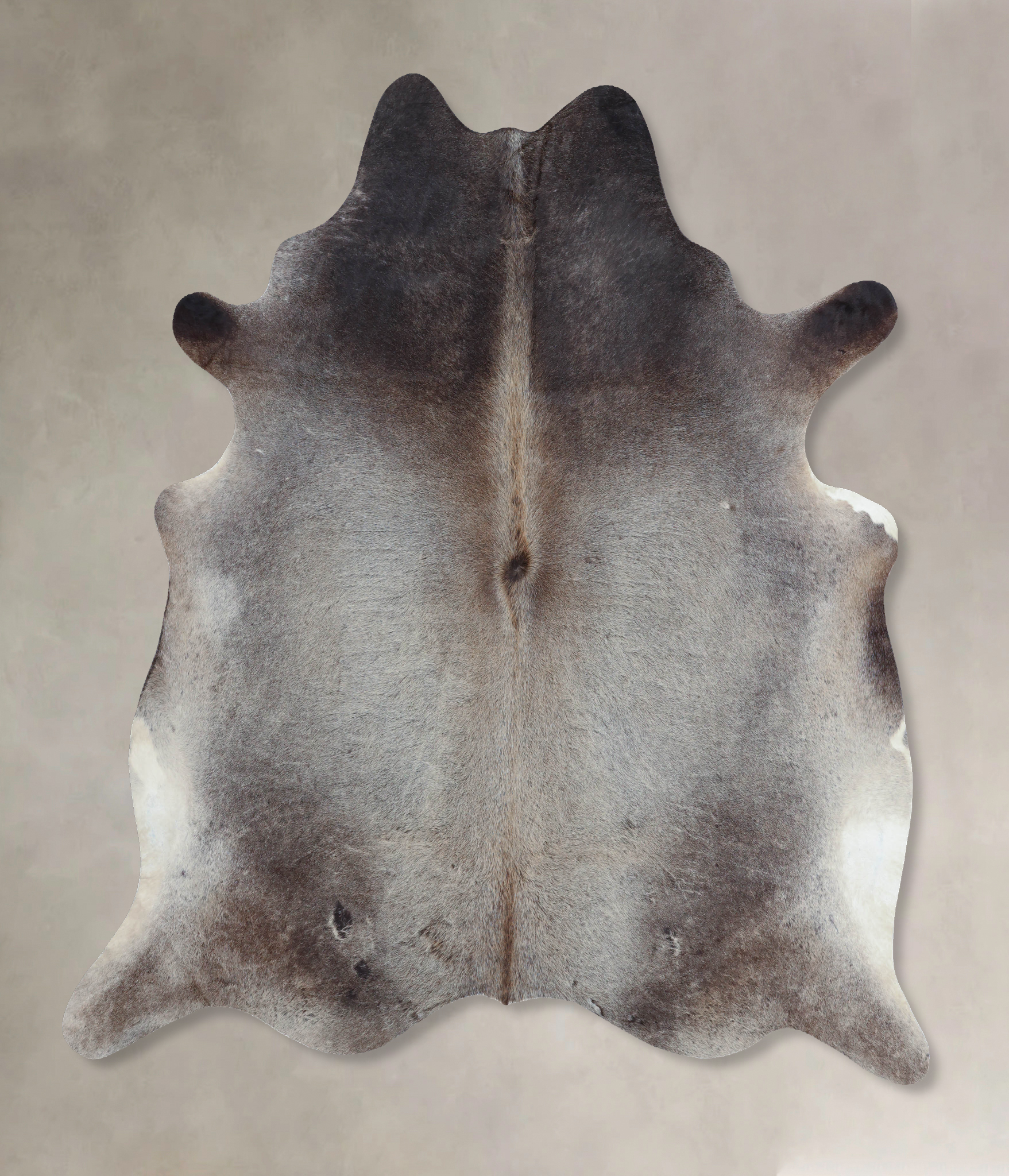 Grey with Beige Cowhide Rug #B9226