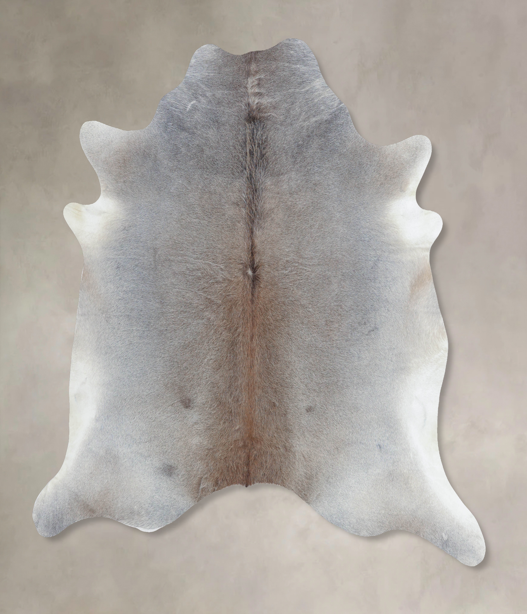 Grey with Beige Cowhide Rug #B9229