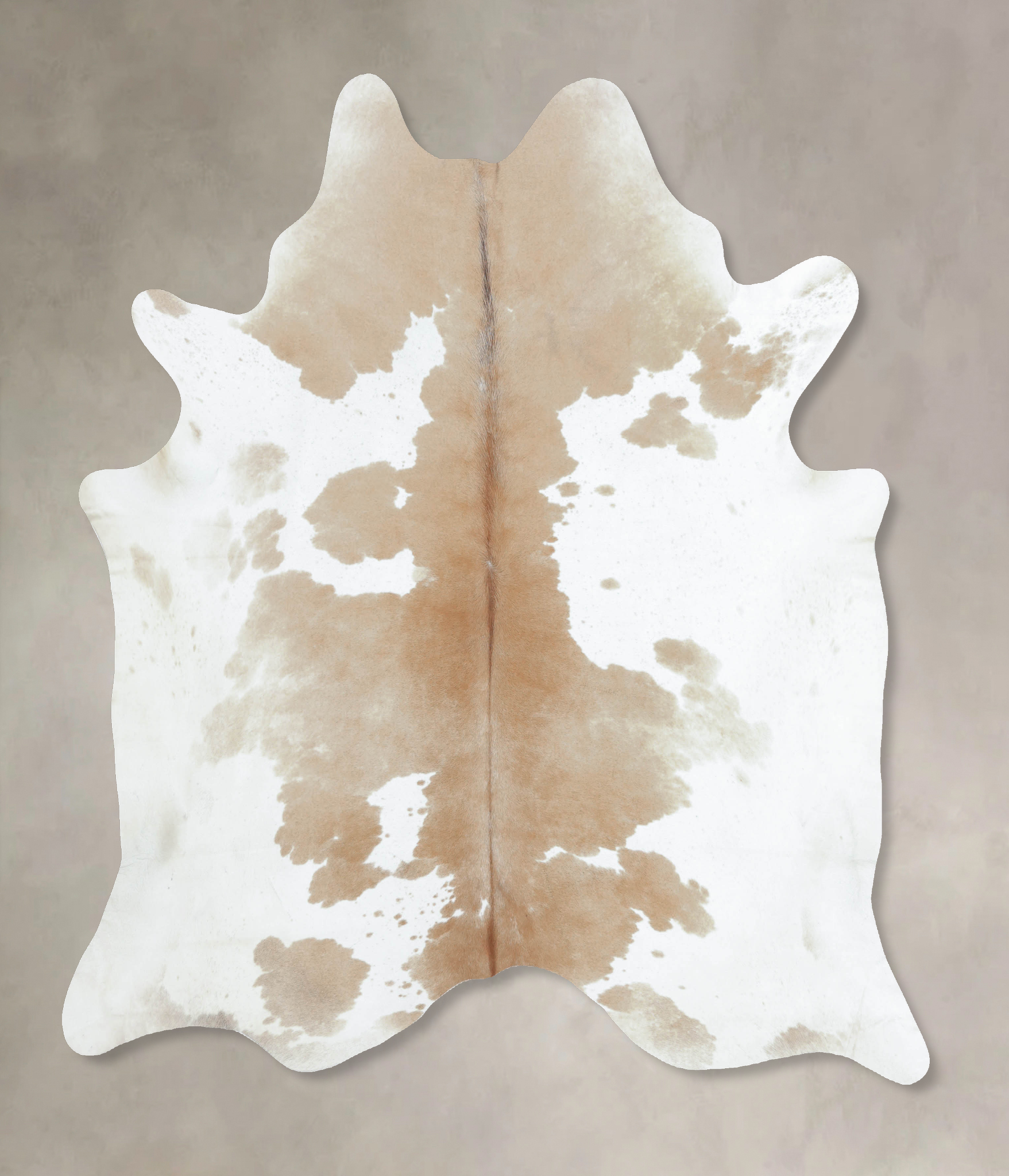 Beige and White Cowhide Rug #B9249