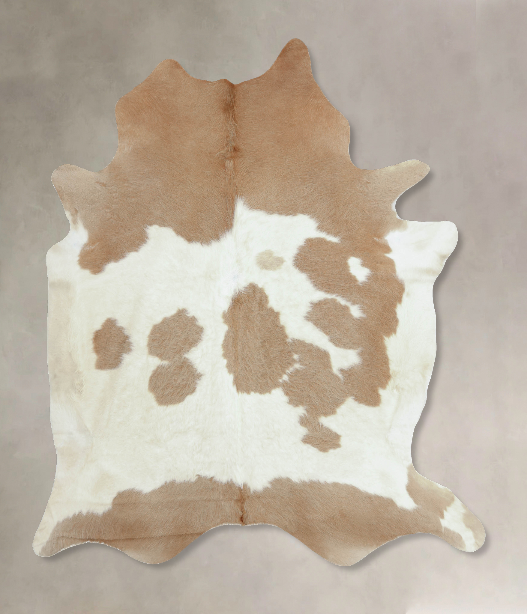 Beige and White Cowhide Rug #B9251