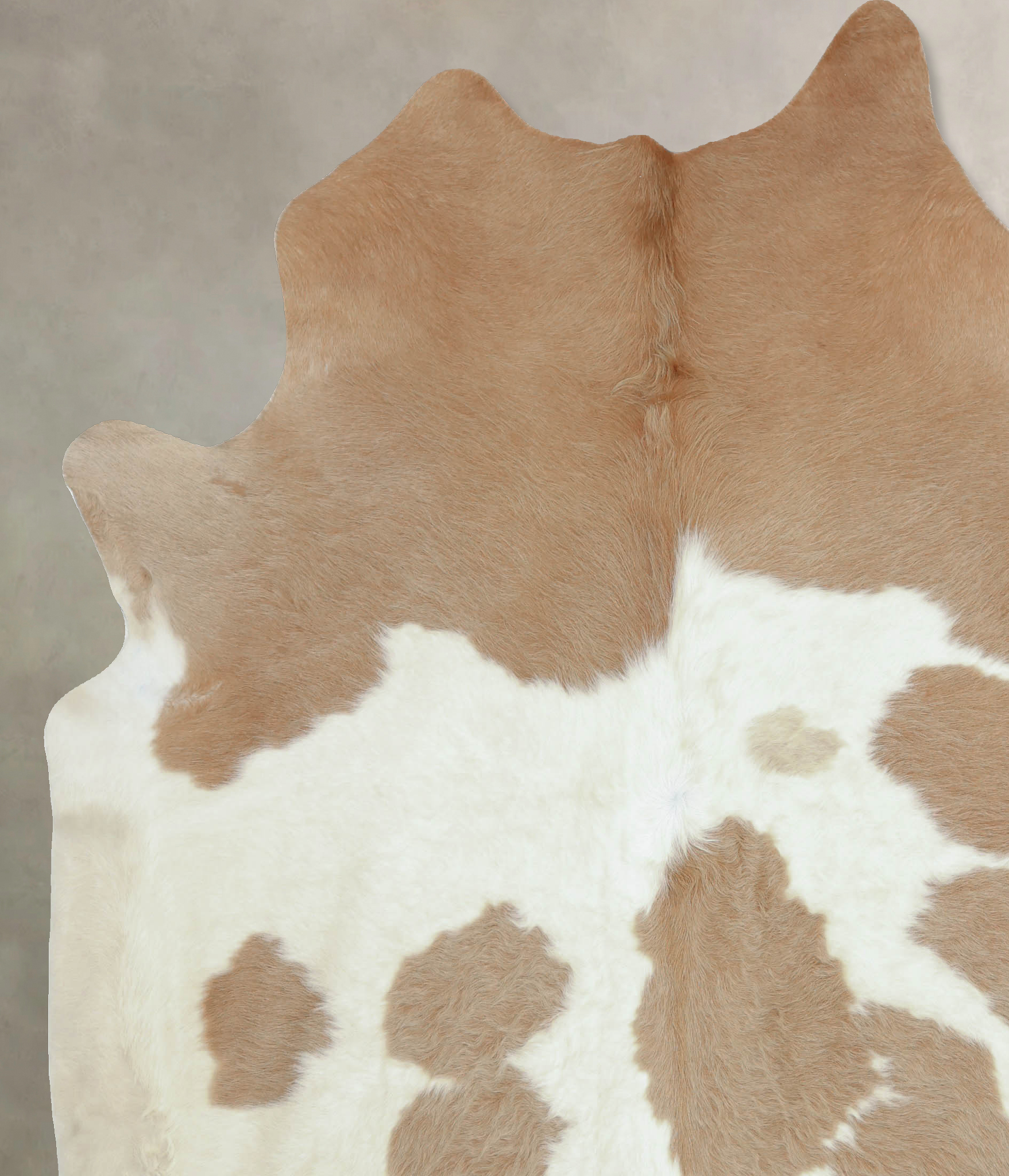 Beige and White Cowhide Rug #B9251