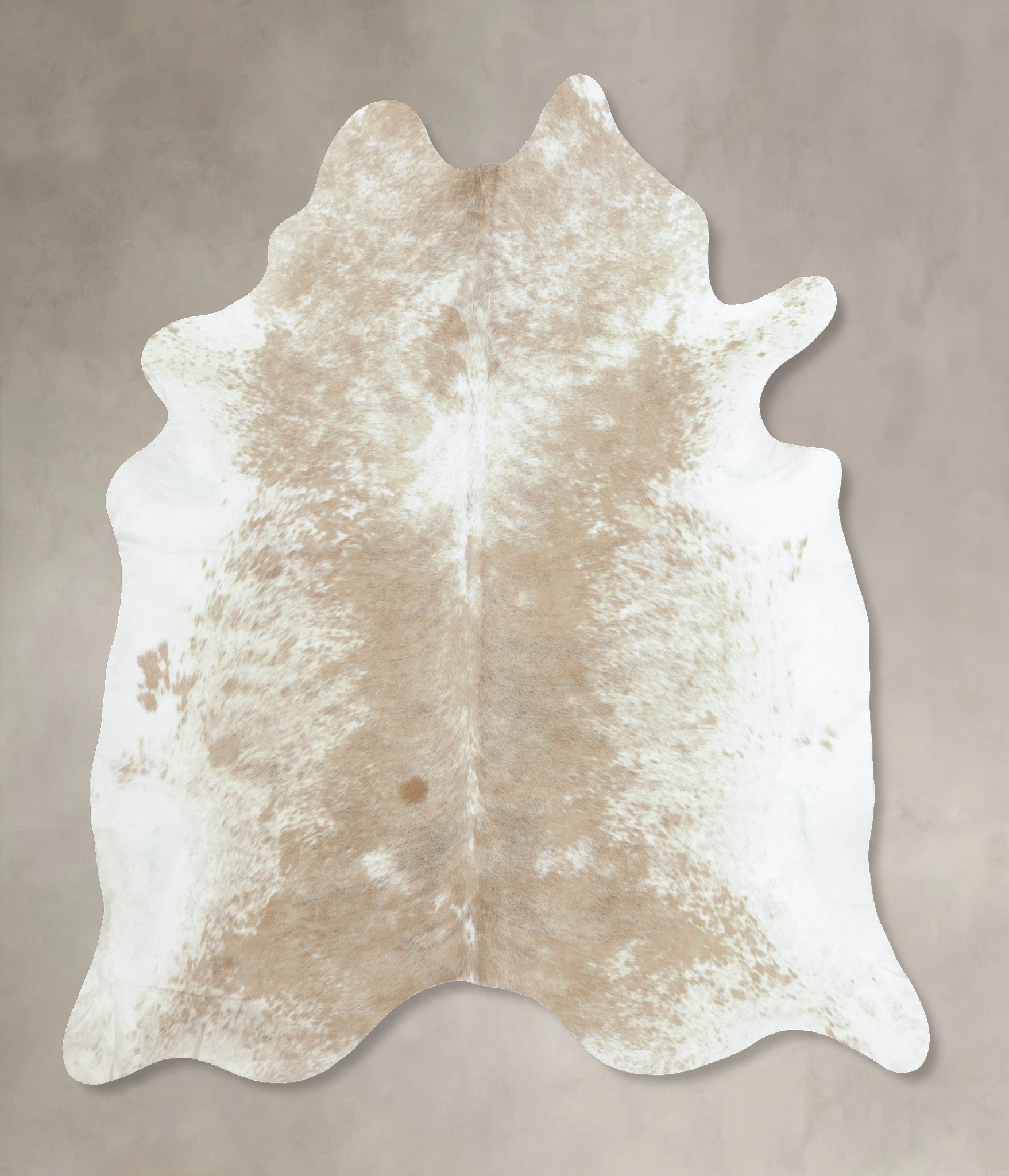 Beige and White Cowhide Rug #B9253