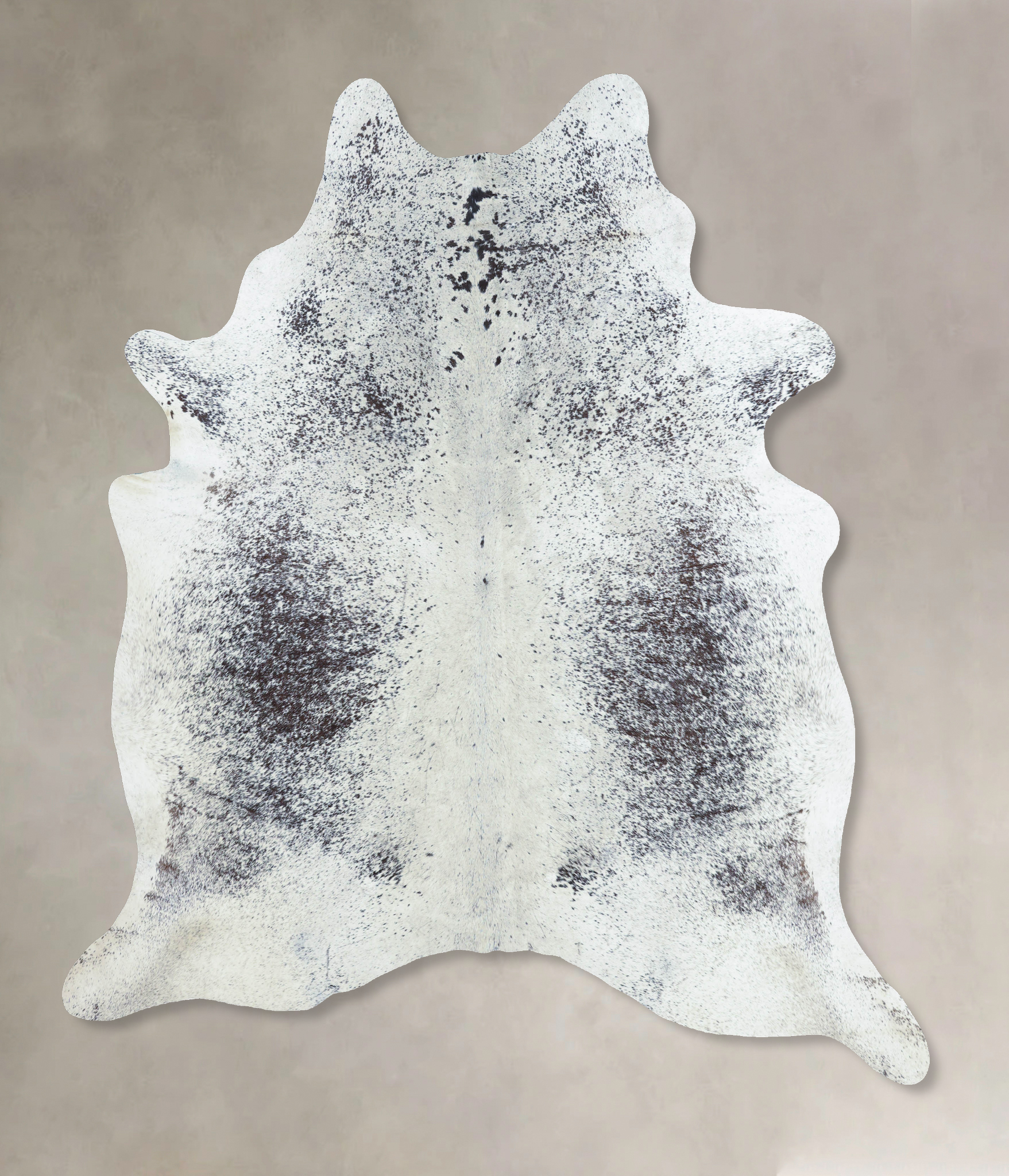 Salt and Pepper Black Cowhide Rug #B9273