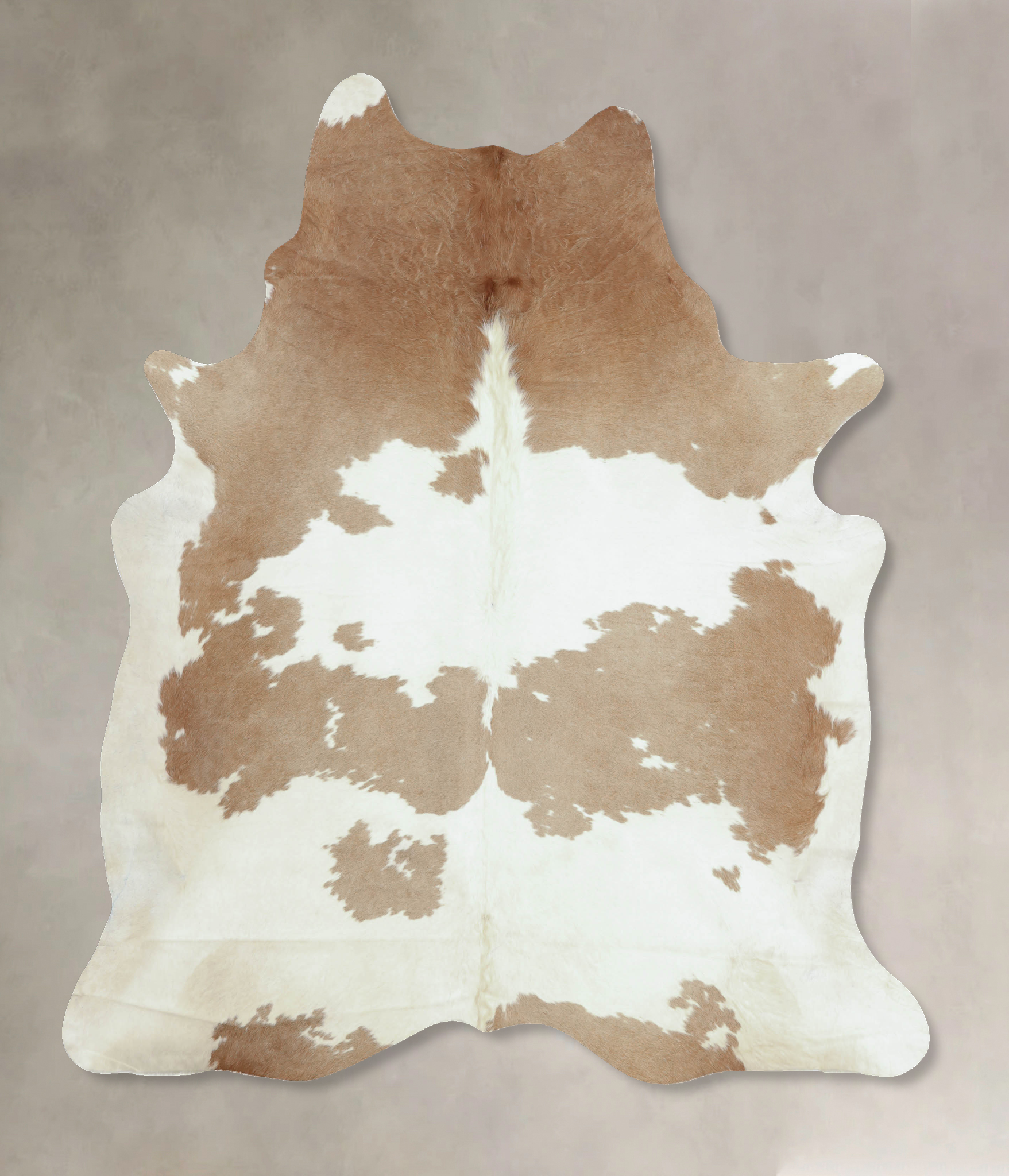 Beige and White Cowhide Rug #B9274