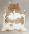 Beige and White X-Large Brazilian Cowhide Rug 7'8