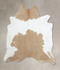 Beige and White XX-Large Brazilian Cowhide Rug 8'8