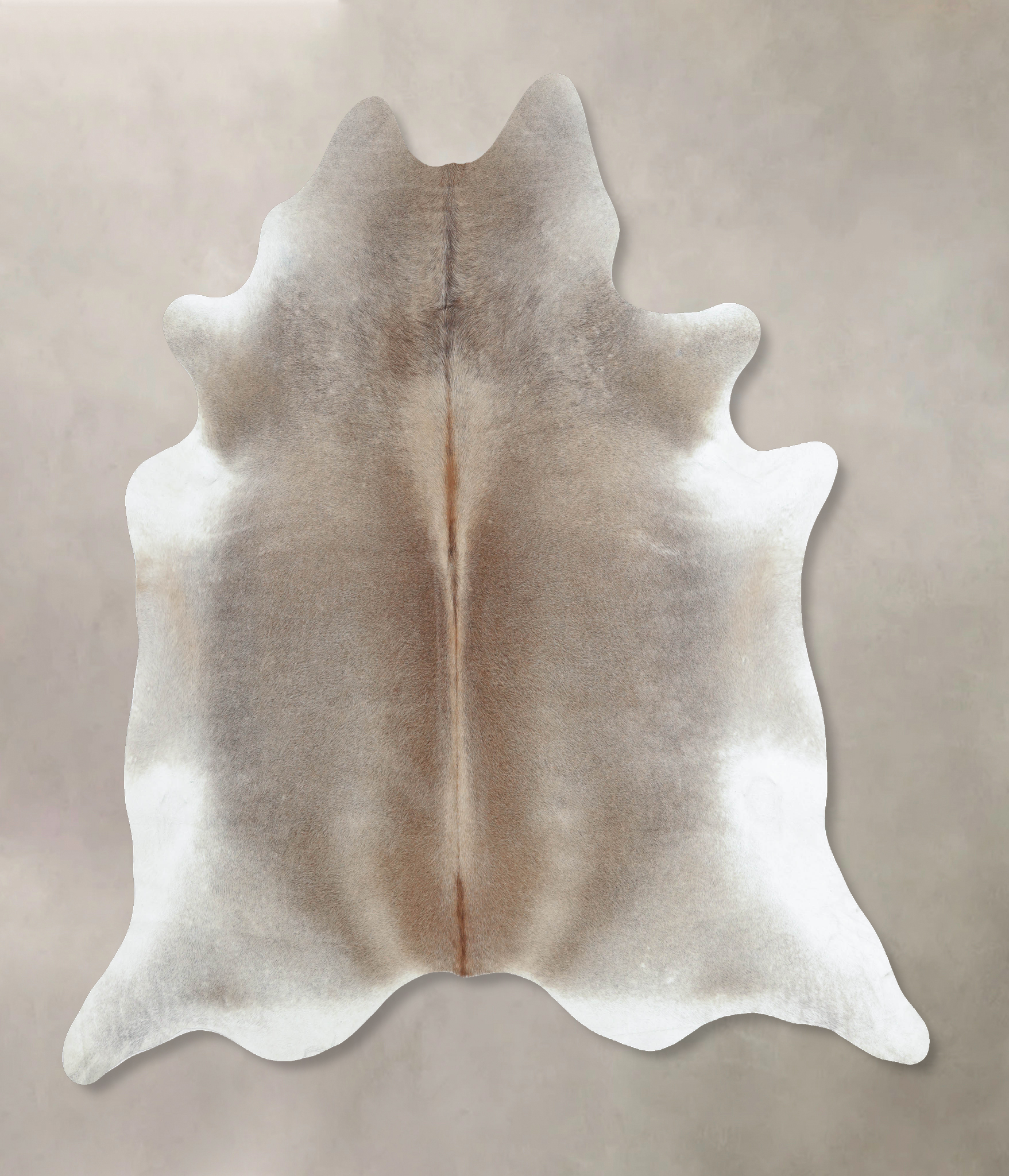 Grey with Beige Cowhide Rug #B9285