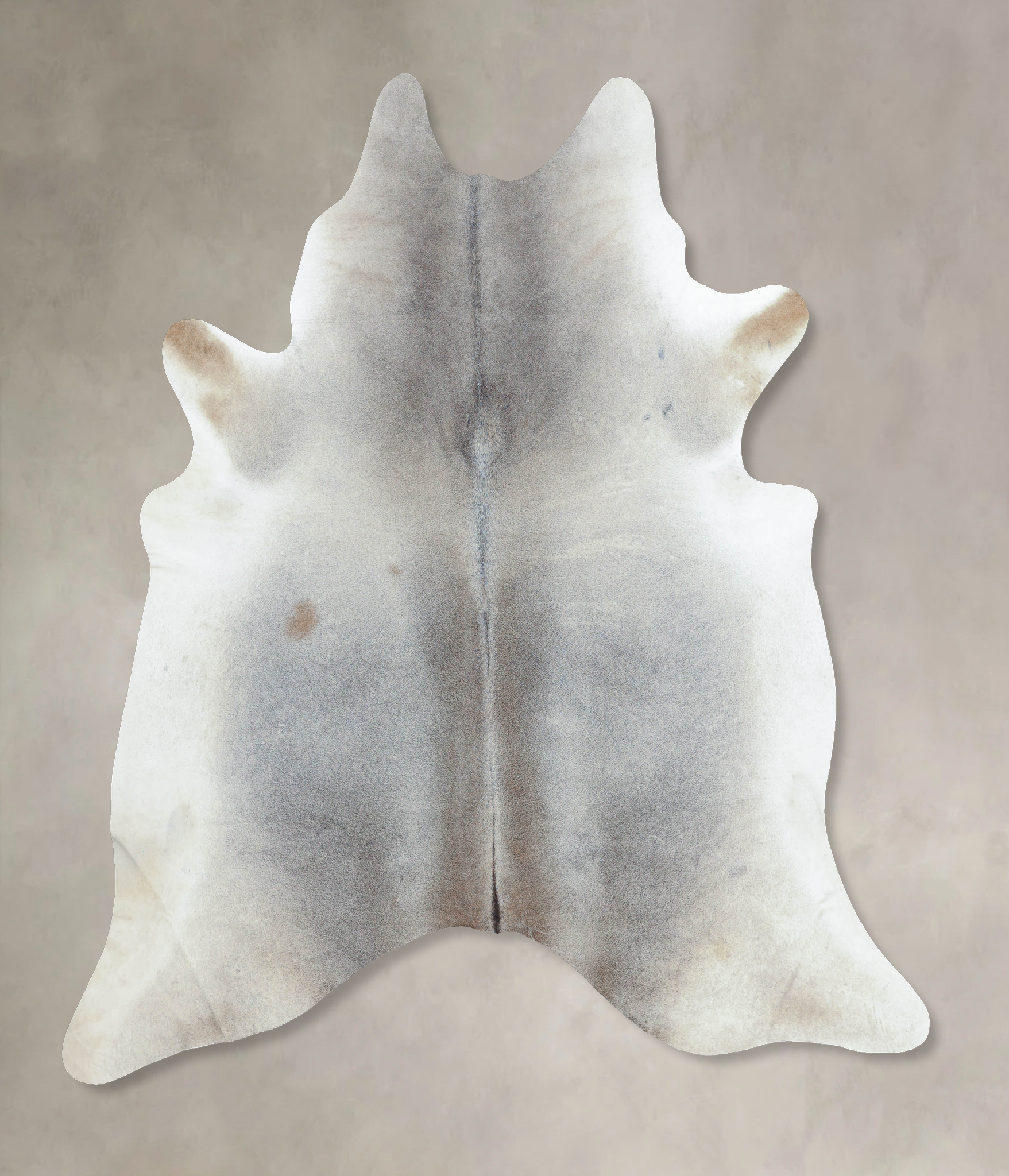 Grey with Beige Cowhide Rug #B9286