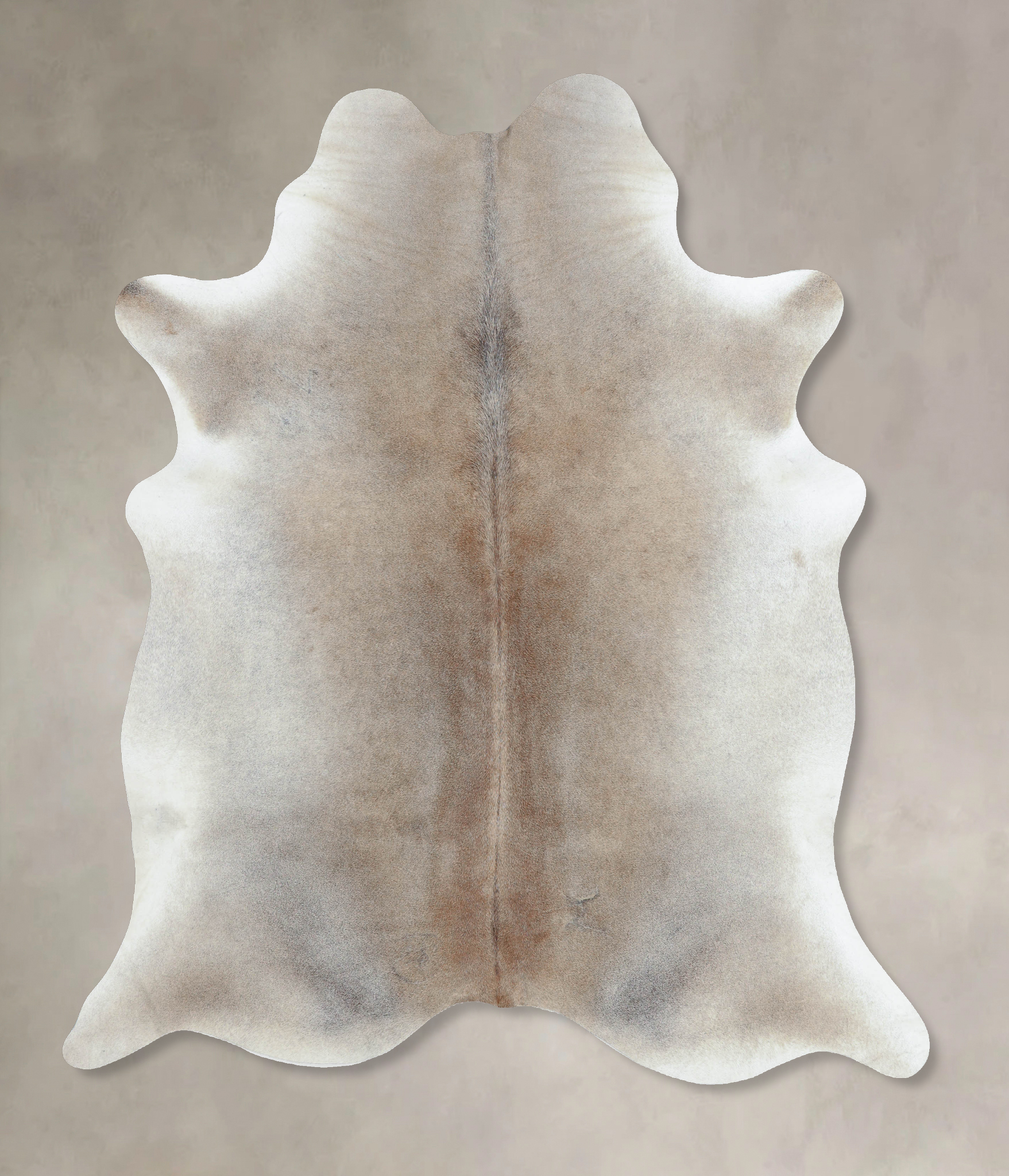 Grey with Beige Cowhide Rug #B9288