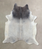 Grey with Beige XX-Large Brazilian Cowhide Rug 8'6