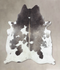 Grey With White XX-Large Brazilian Cowhide Rug 7'11