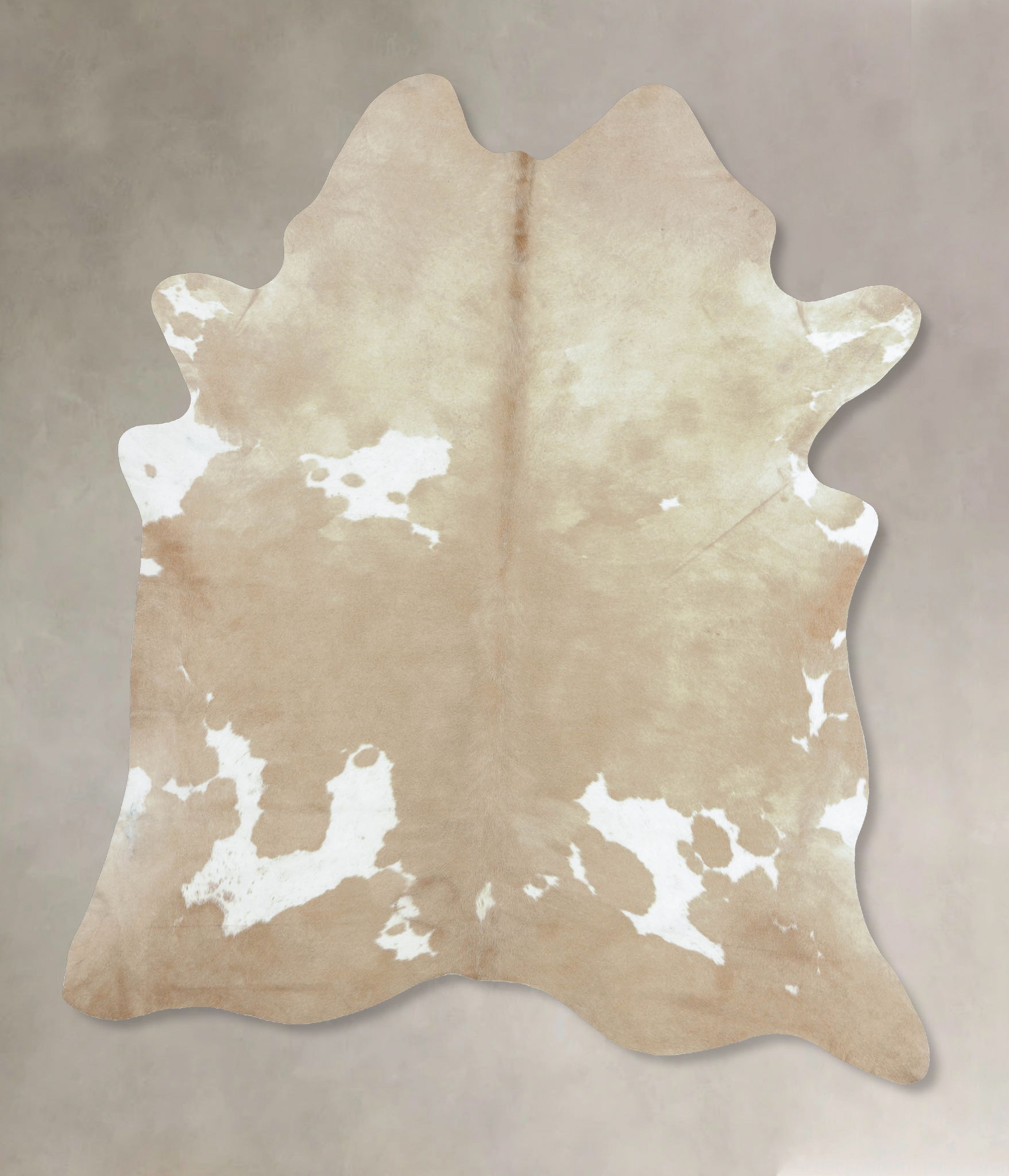 Beige and White Cowhide Rug #B9351