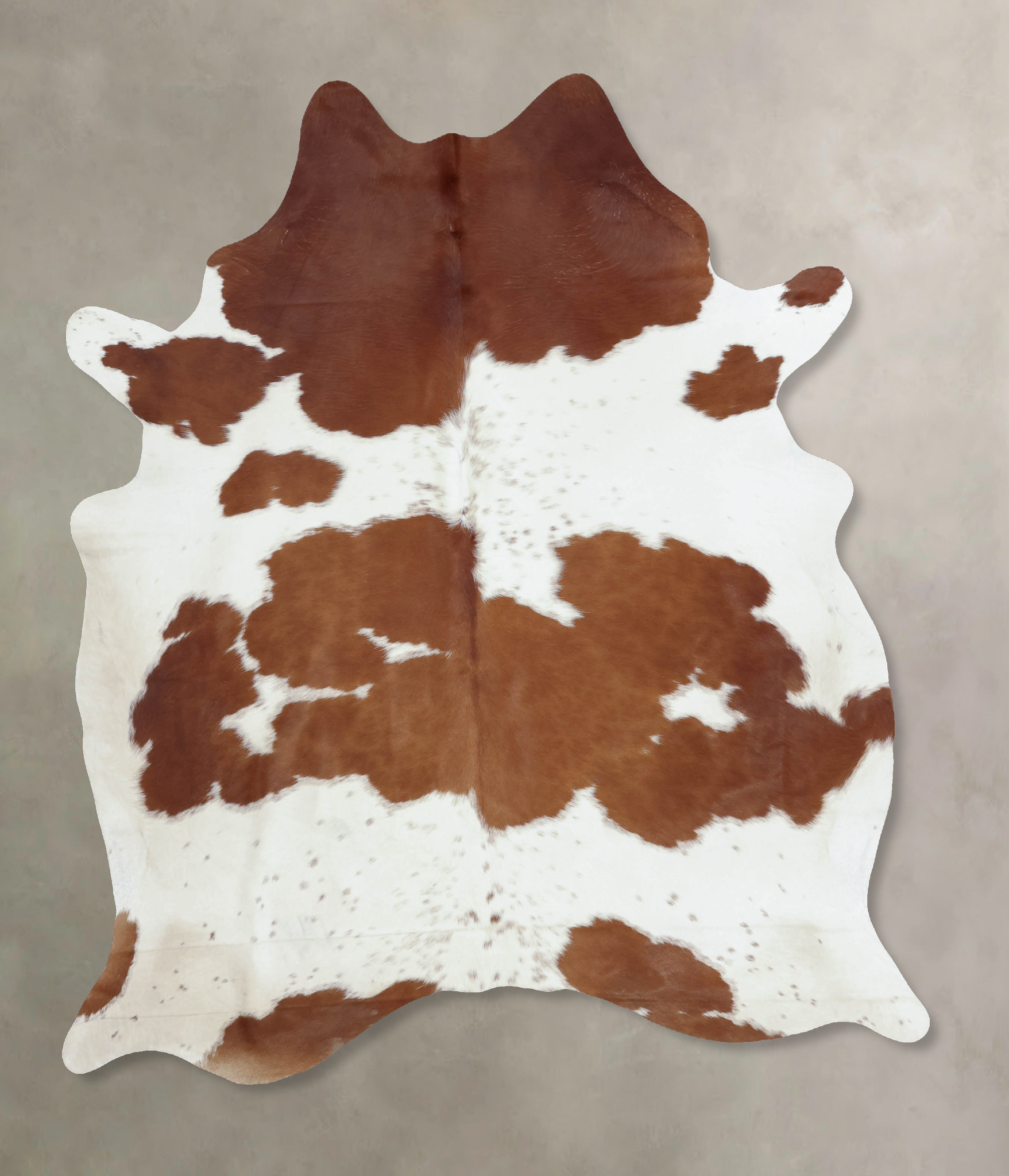 Brown and White Cowhide Rug #B9397