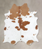 Brown and White XX-Large Brazilian Cowhide Rug 8'1