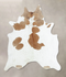 Brown and White X-Large Brazilian Cowhide Rug 7'8