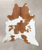 Brown and White XX-Large Brazilian Cowhide Rug 8'5