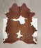 Brown and White XX-Large Brazilian Cowhide Rug 8'8