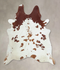 Brown and White XX-Large Brazilian Cowhide Rug 8'0