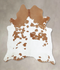 Brown and White XX-Large Brazilian Cowhide Rug 8'4