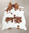 Brown and White X-Large Brazilian Cowhide Rug 7'6