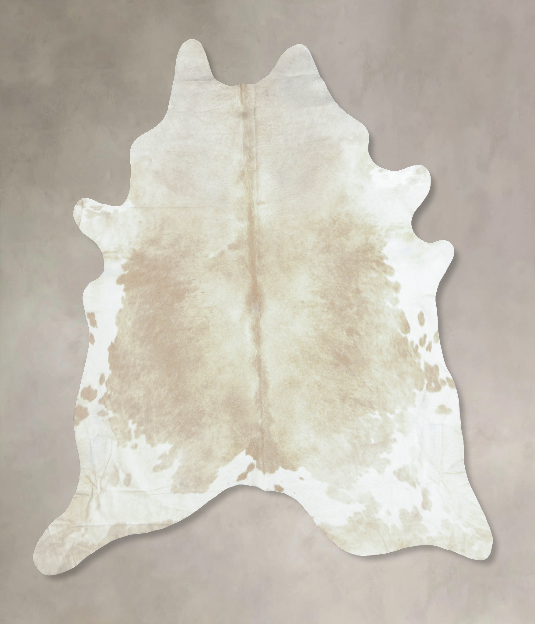 Beige and White Cowhide Rug #B9471