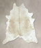 Beige and White XX-Large Brazilian Cowhide Rug 8'10